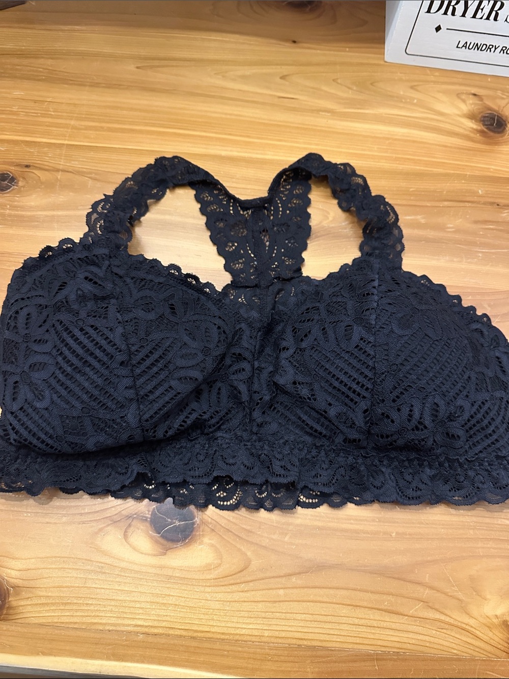 Maurices Black Lace Racerback Bralette